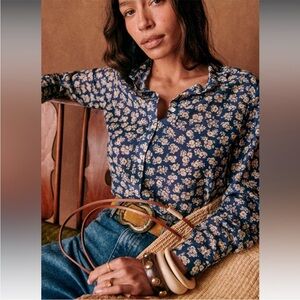 New SEZANE Pierro Shirt in Cara Print Size6 / Fr38 / US6